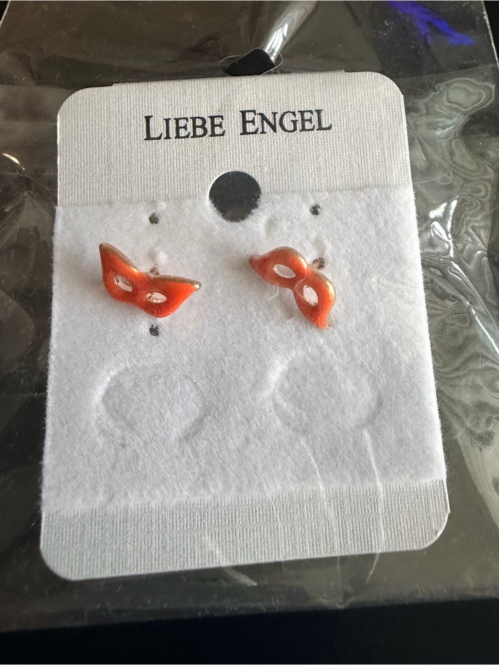 Orange Mask Stud Hair Clips